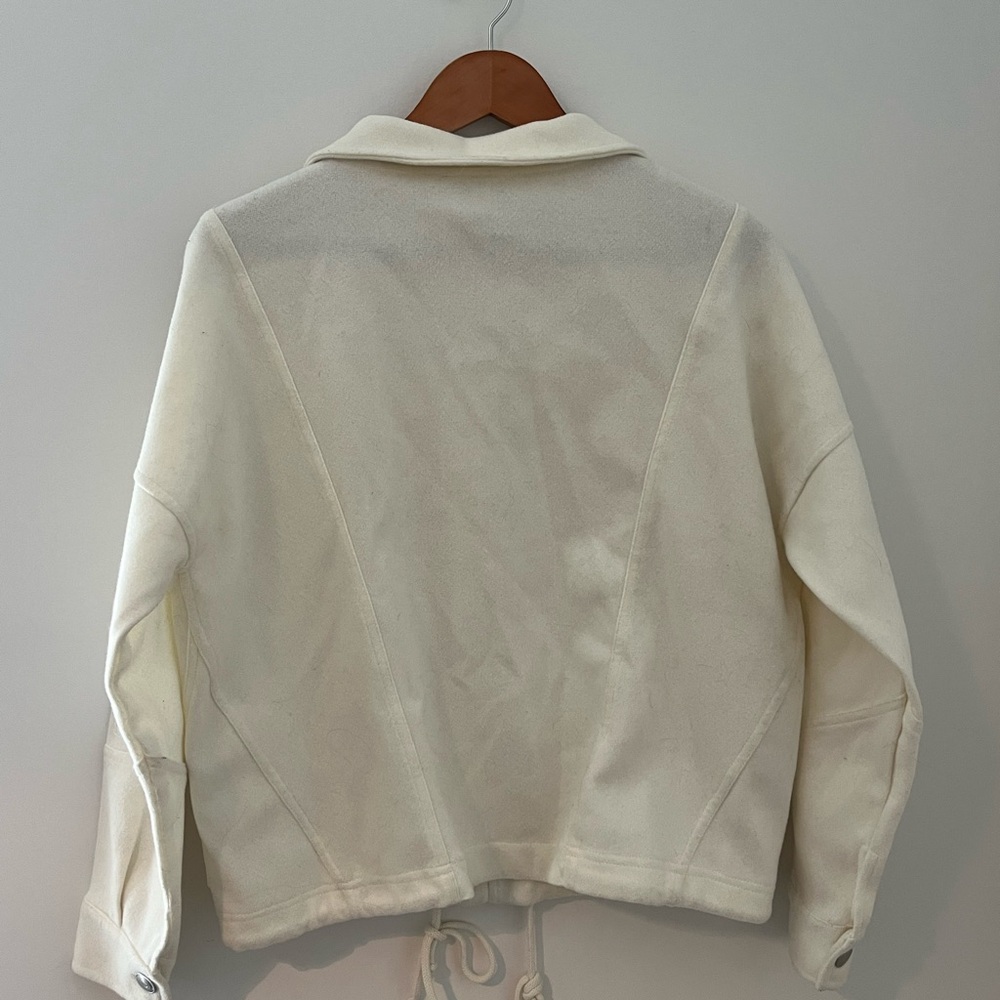 Cream Zip-Up Jacket - Picture 5 of 6